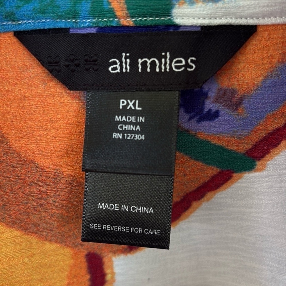 NWT Ali Miles Arty Abstract Jacket Top Size Petite XL - Picture 2 of 10